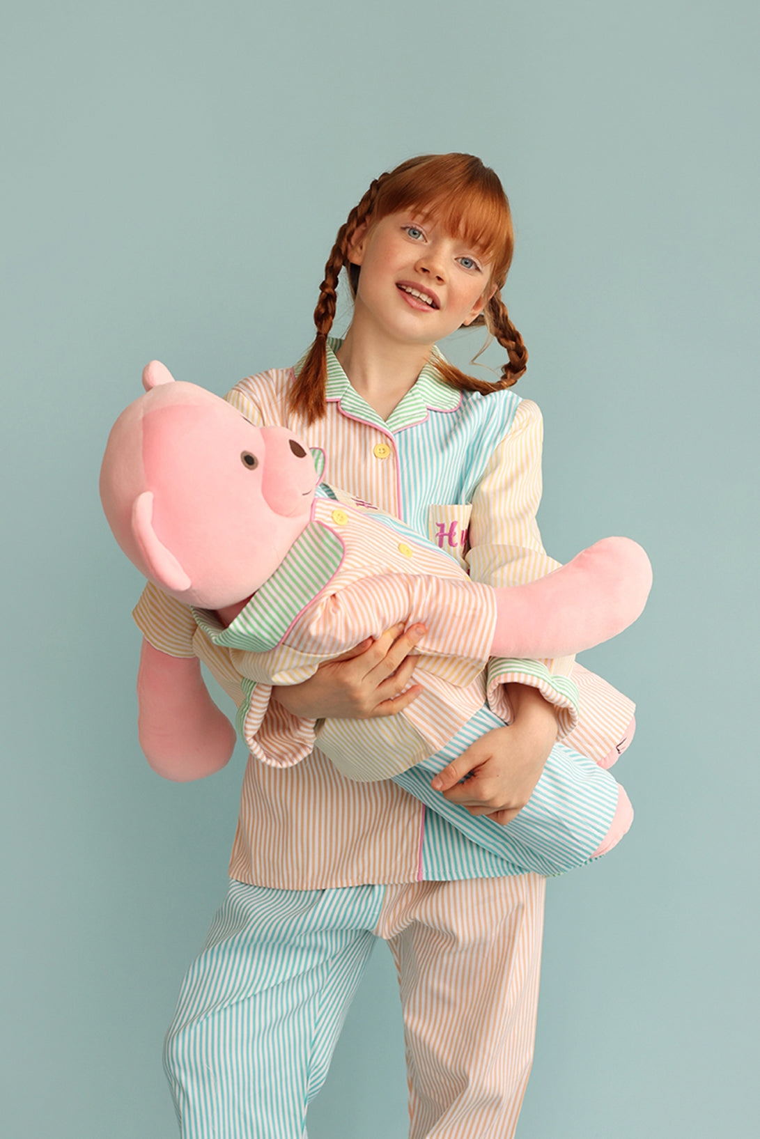 Kika Multicolor Hug Me Uyku Arkadaşlı Pijama Seti