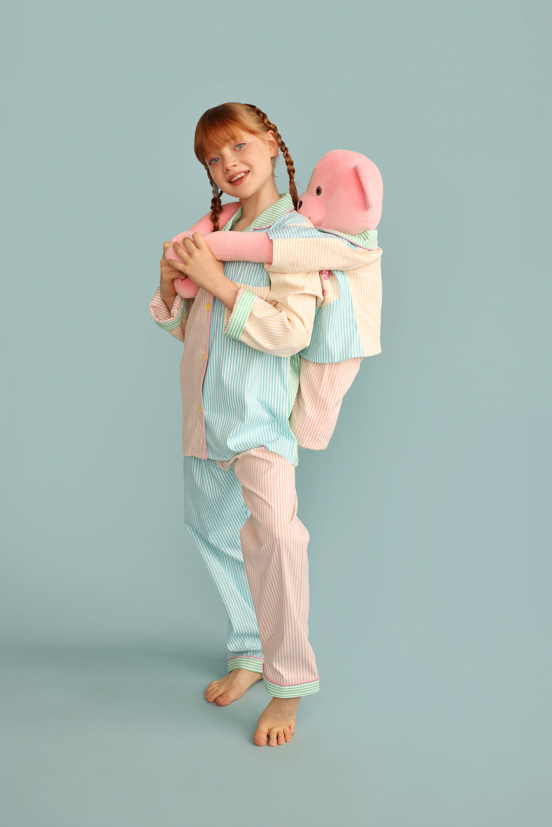 Kika Multicolor Hug Me Uyku Arkadaşlı Pijama Seti
