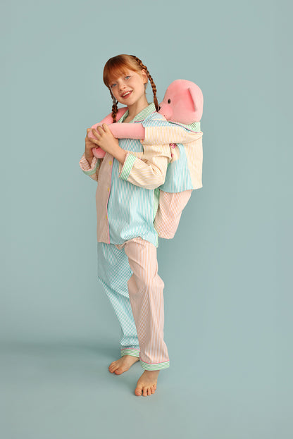 Kika Multicolor Hug Me Uyku Arkadaşlı Pijama Seti