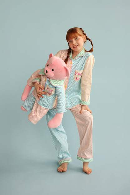 Kika Multicolor Hug Me Uyku Arkadaşlı Pijama Seti