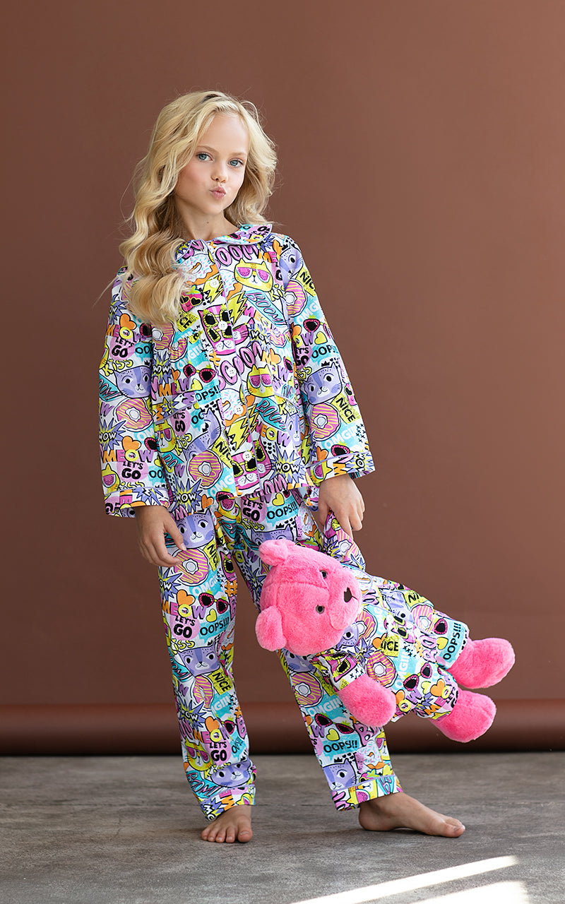 Gatto Uyku Arkadaşlı Pijama Seti