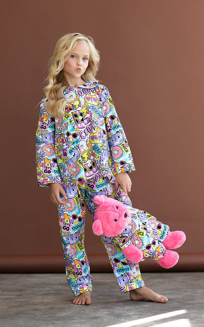 Gatto Uyku Arkadaşlı Pijama Seti