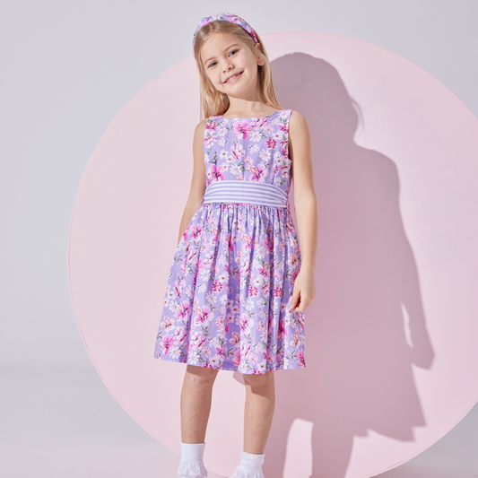 Lilly Flower Elbise ve Taç Aksesuar
