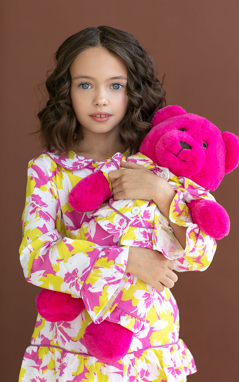 Cozy Nightwear Set with a Matching Teddy Bear for Extra Comfort
