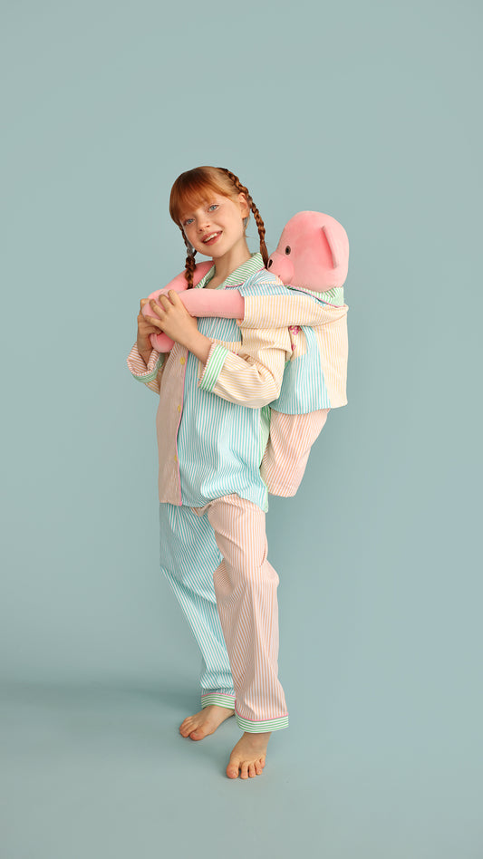 Kika Multicolor Hug Me Uyku Arkadaşlı Pijama Seti