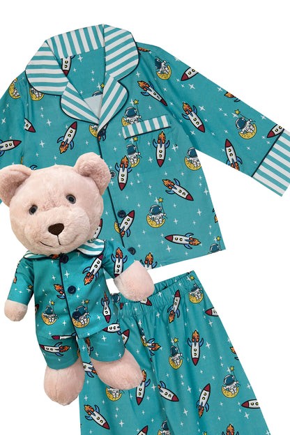 Space Uyku Arkadaşlı Pijama Seti