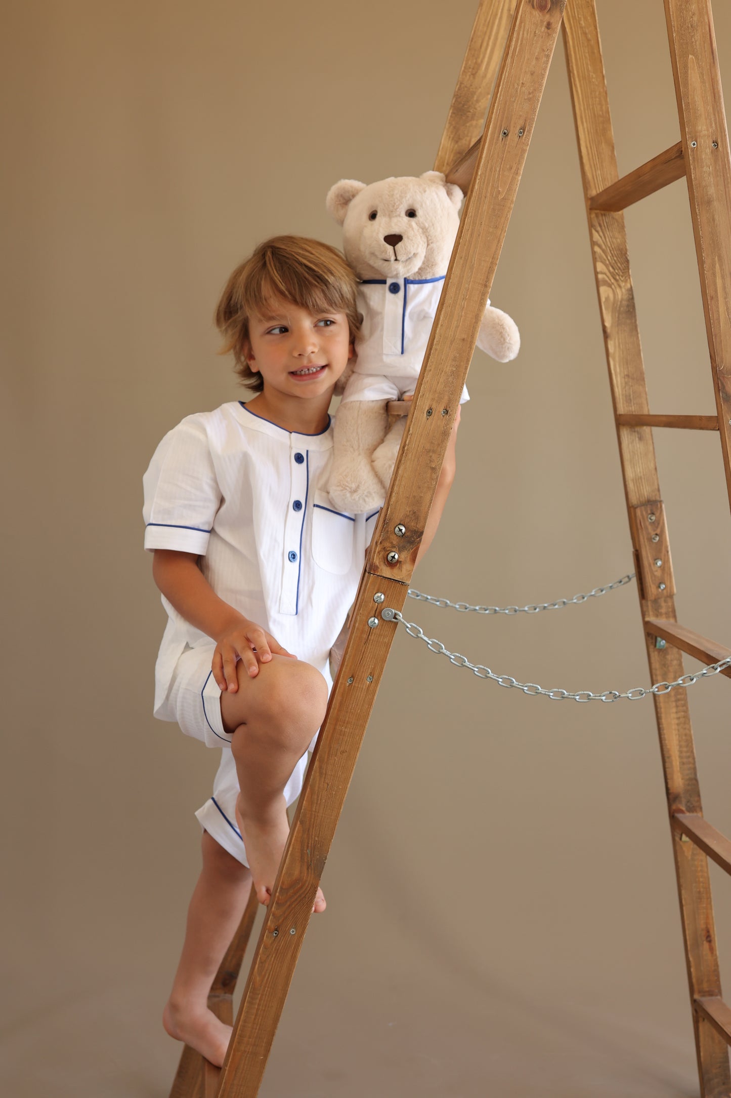 Pure White Boy Uyku Arkadaşlı Pijama Seti