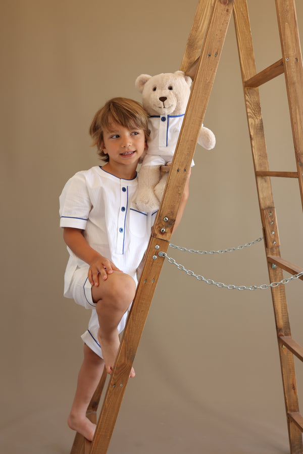 Pure White Boy Uyku Arkadaşlı Pijama Seti
